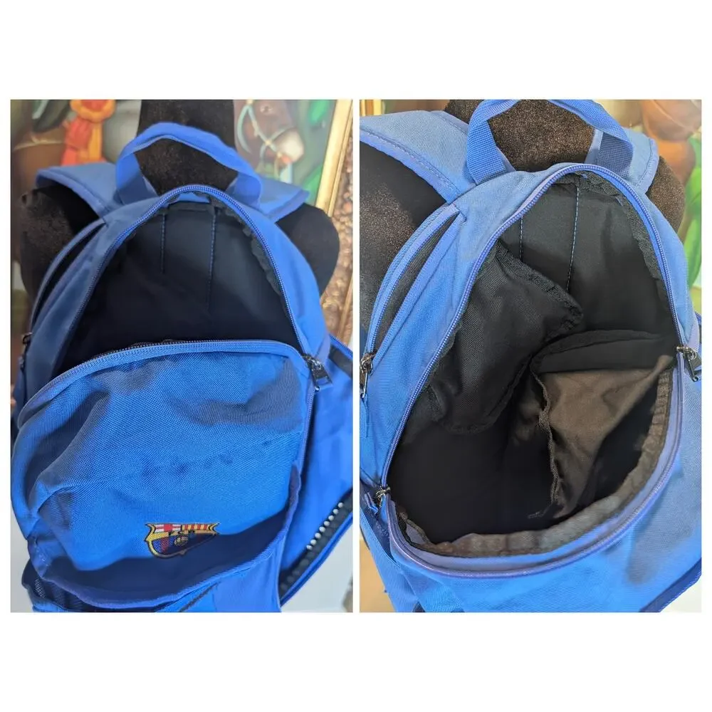 Nike FC Barcelona Shield Soccer Backpack Blue Sport Utility School Bag *FLAWS*
